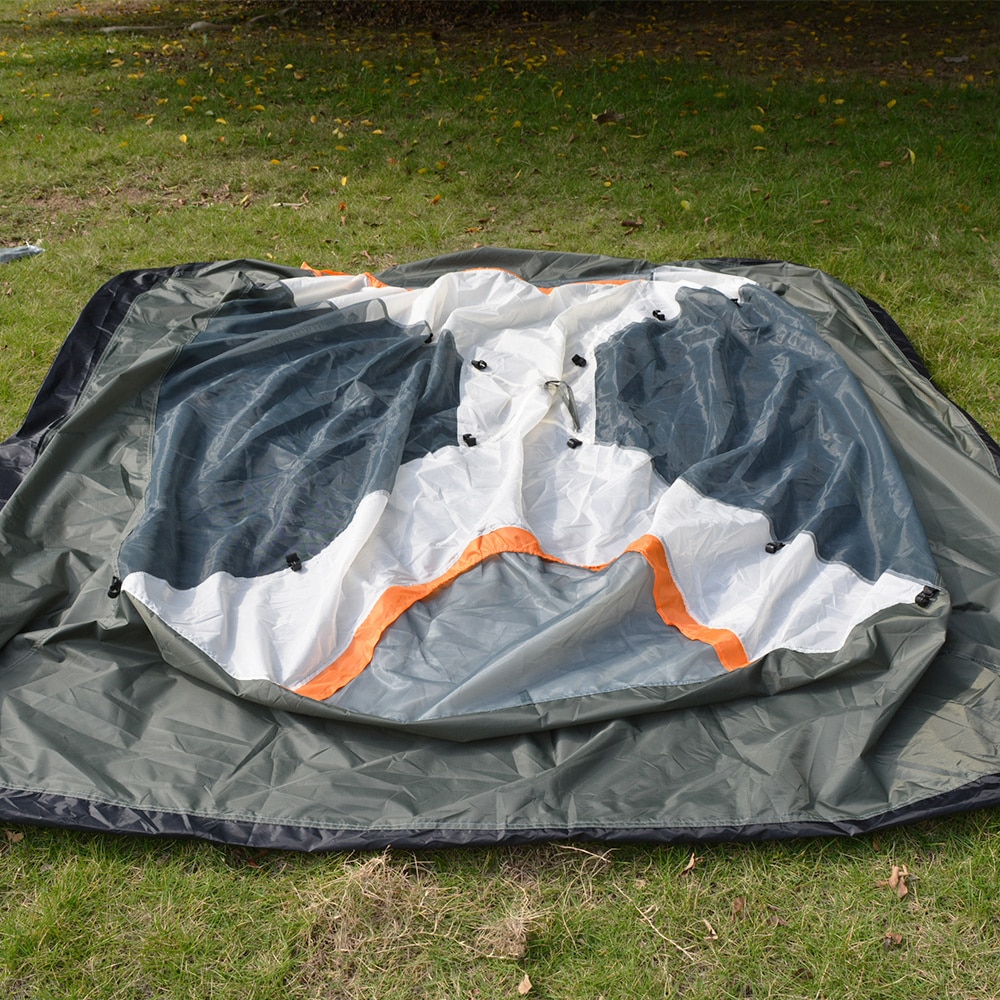 Cheap Goat Tents Upgraded 3 4 Person Camping Tent Double Layer Waterproof Tear resistant Plaid Fabric Outdoor Hiking Tourist Tent  3 Season Tent Tents 